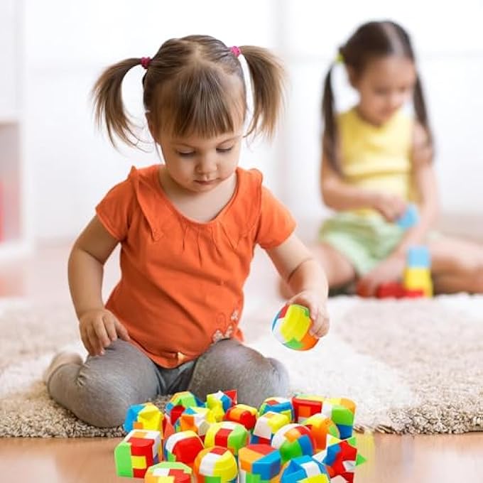 BRAIN TEASER PUZZLES FOR KIDS, 3D PLASTIC SPHERE PUZZLE BRAIN TEASER PUZZLES, CHAIN MIND GAME PUZZLES FOR BOYS GIRLS, HOLIDAY, CHALLENGE GAME PARTY FAVORS GIFT, NOVELTY AND CREATIVITY - Image 4